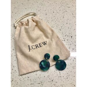 J. Crew Green Tortoise Earrings